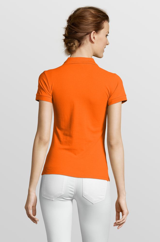 Рубашка поло женская People 210, оранжевая / Миниатюра модельного (1000)