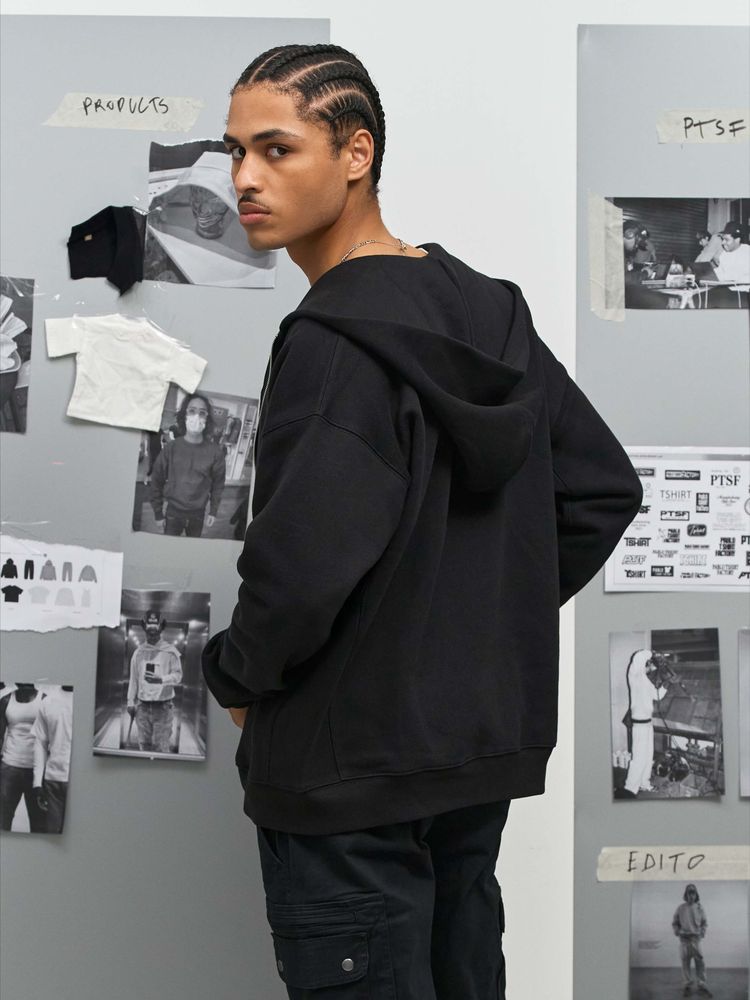 Толстовка унисекс на молнии Jelo, серый меланж / Миниатюра модельного (1000)