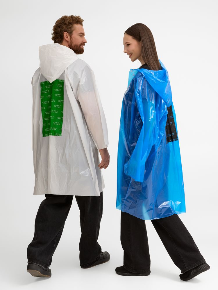 Дождевик-плащ CloudTime с печатью в один цвет на заказ / Миниатюра модельного (1000)