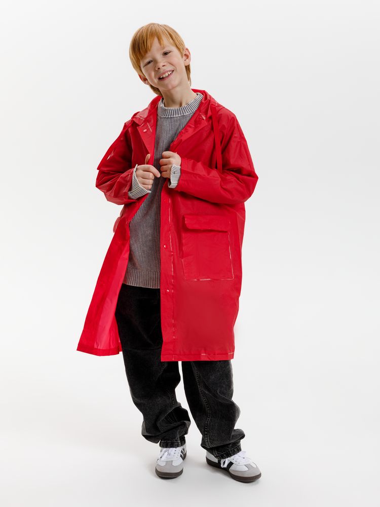 Дождевик детский RainDrop Kids, красный / Миниатюра модельного (1000)