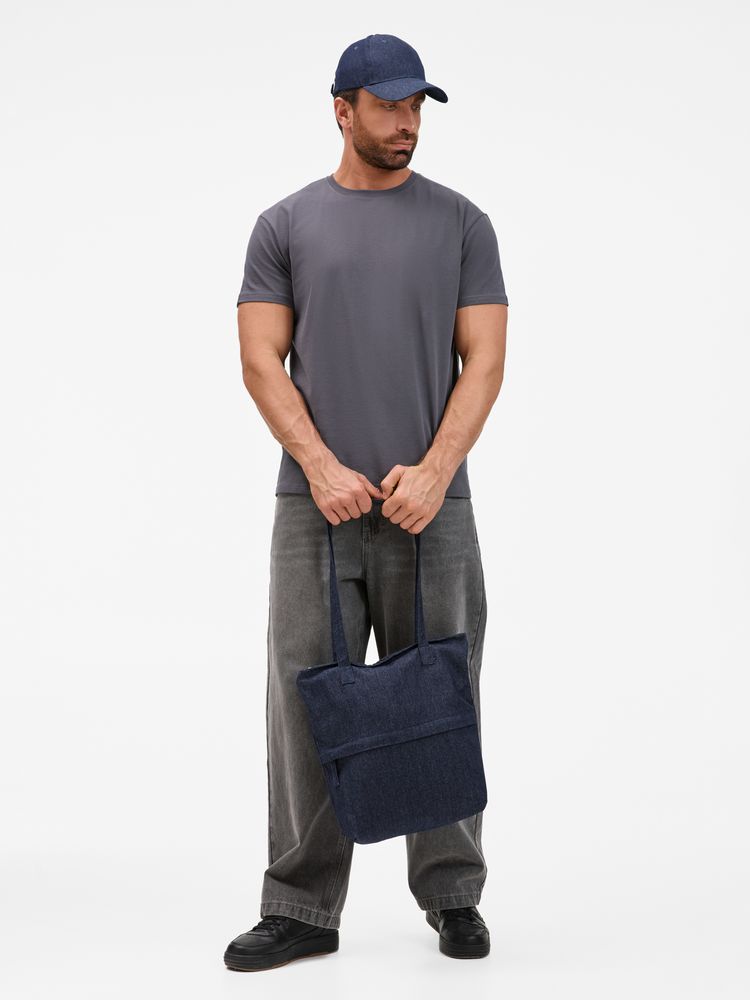 Сумка для покупок Denimate, темно-синяя / Миниатюра модельного (1000)