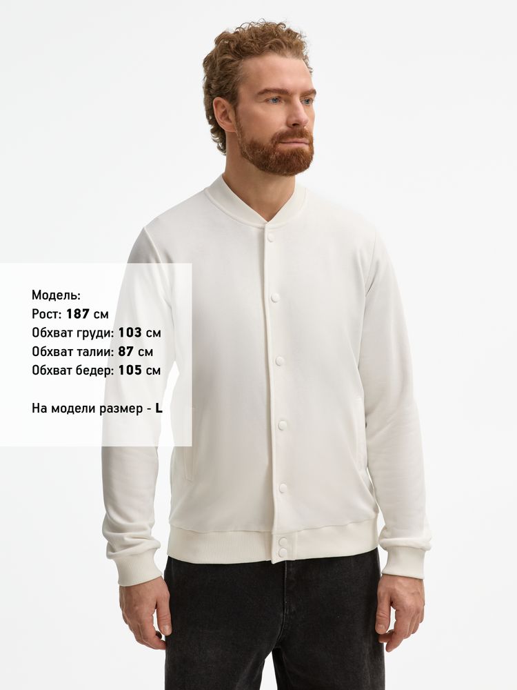 Бомбер унисекс Nuppu, молочно-белый / Миниатюра модельного (1000)