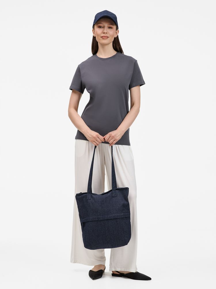 Сумка для покупок Denimate, темно-синяя / Миниатюра модельного (1000)