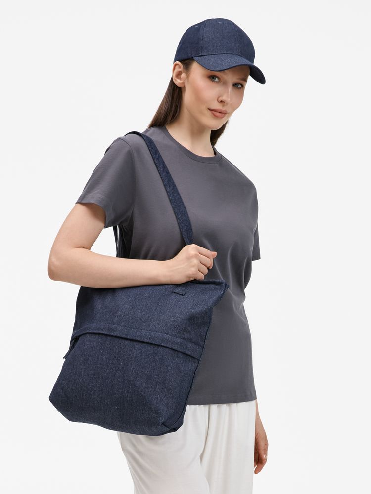Сумка для покупок Denimate, темно-синяя / Миниатюра модельного (1000)