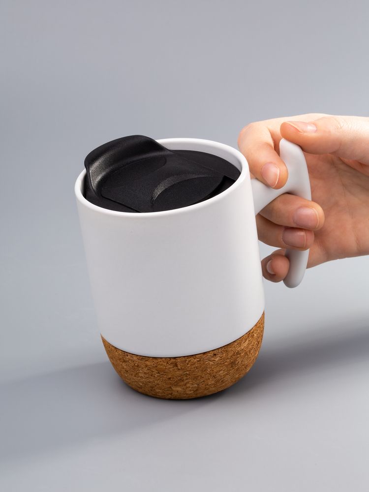 Кружка Corky Grip, белая / Миниатюра имиджевого (1000)