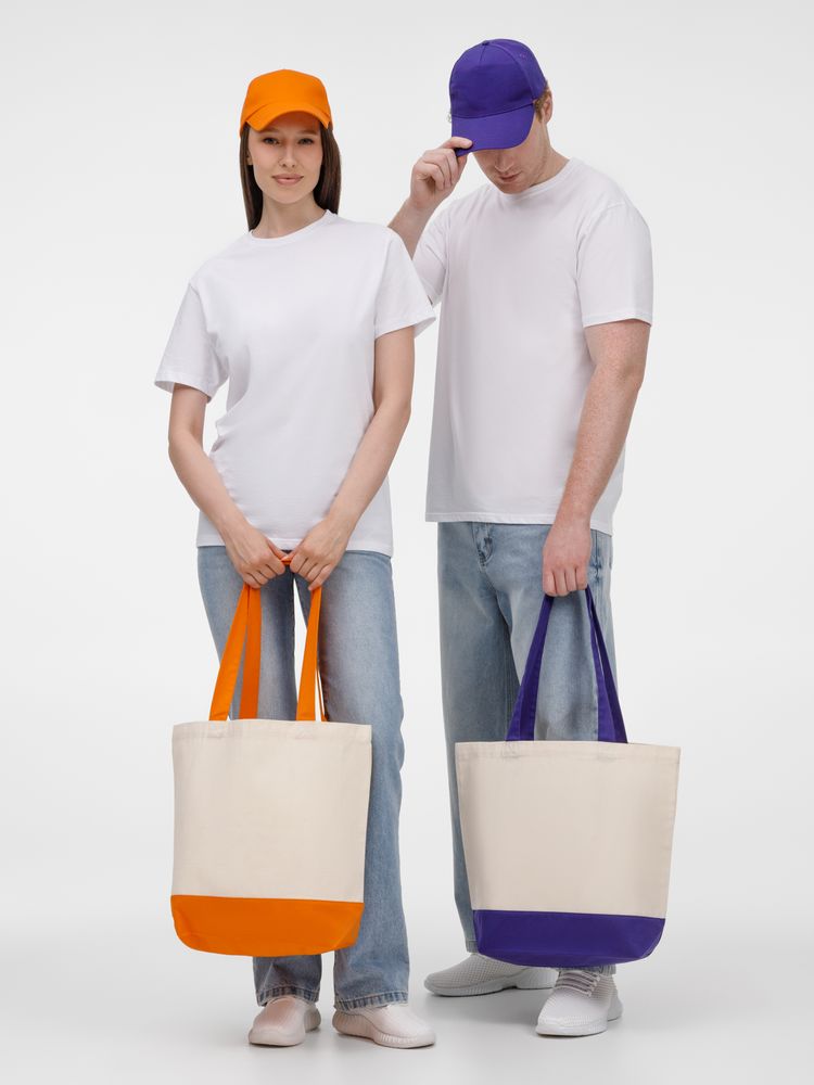 Холщовая сумка Shopaholic, оранжевая / Миниатюра модельного (1000)