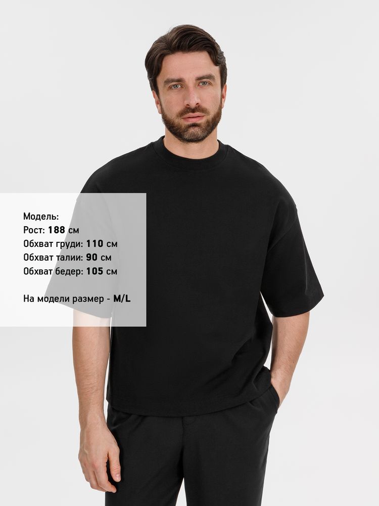Футболка оверсайз Big Boss, черная / Миниатюра модельного (1000)