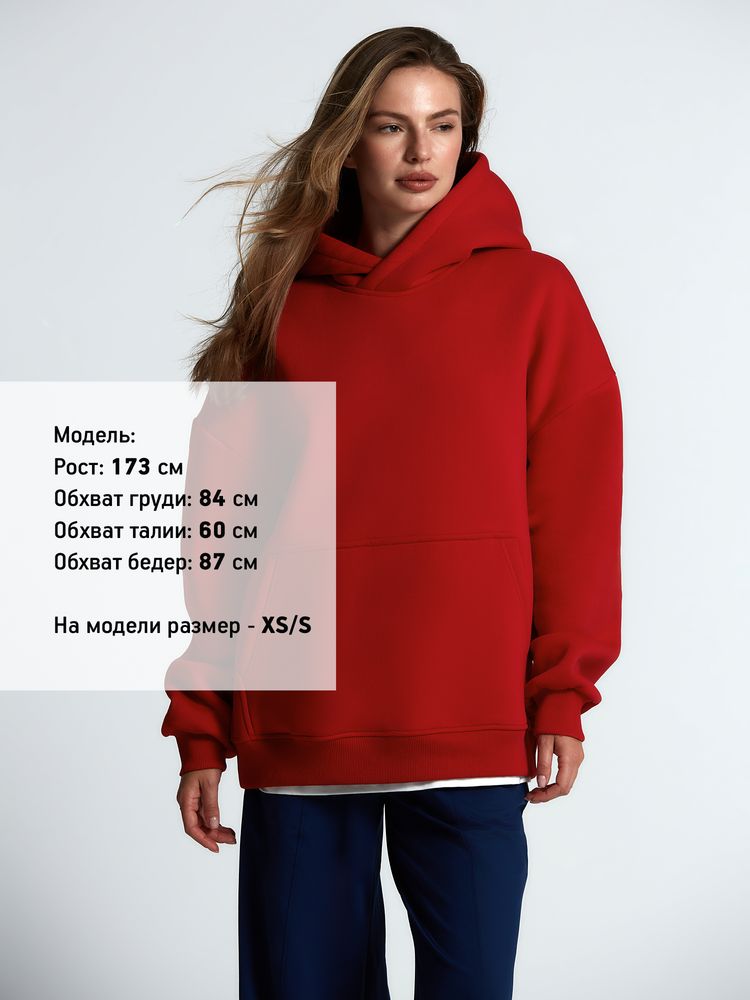 Худи Kulonga Oversize, красное / Миниатюра модельного (1000)