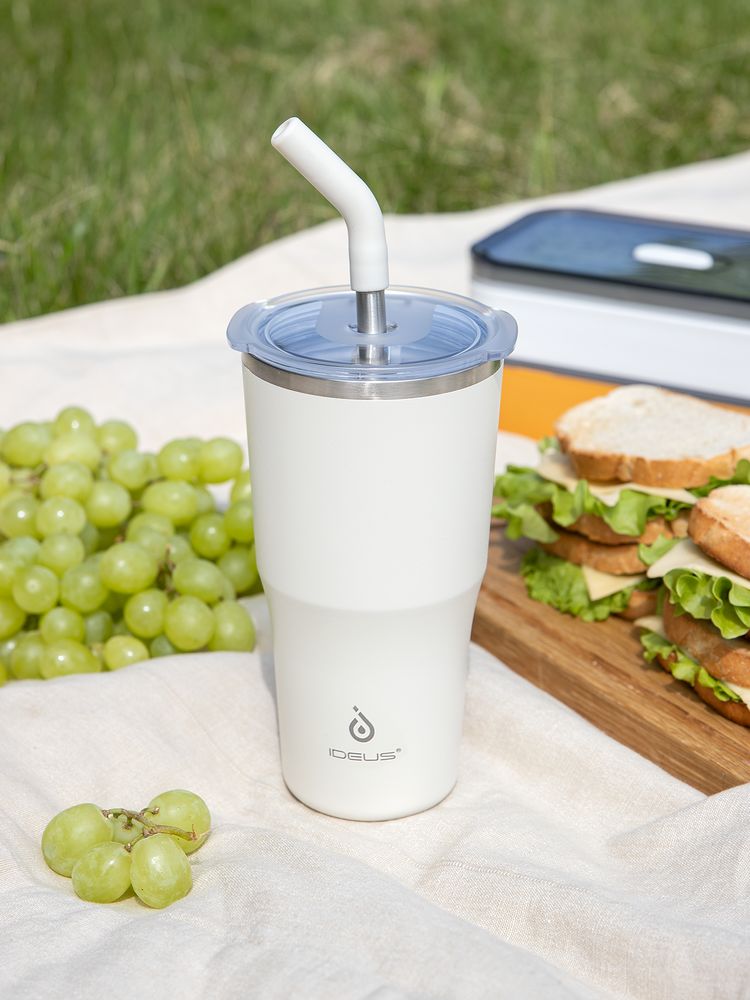 Термостакан Sapporo М, белый (молочный) / Миниатюра имиджевого (1000)