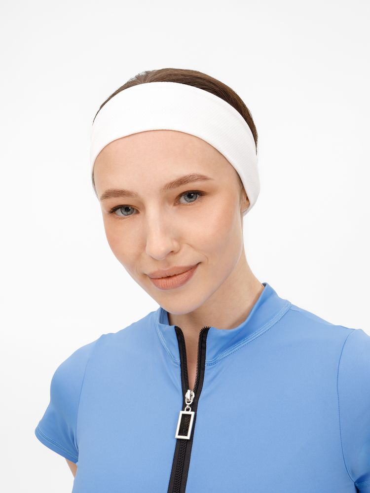 Охлаждающая повязка на голову Cool Head, белая / Миниатюра модельного (1000)