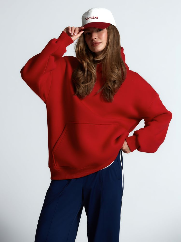 Худи Kulonga Oversize, красное / Миниатюра модельного (1000)