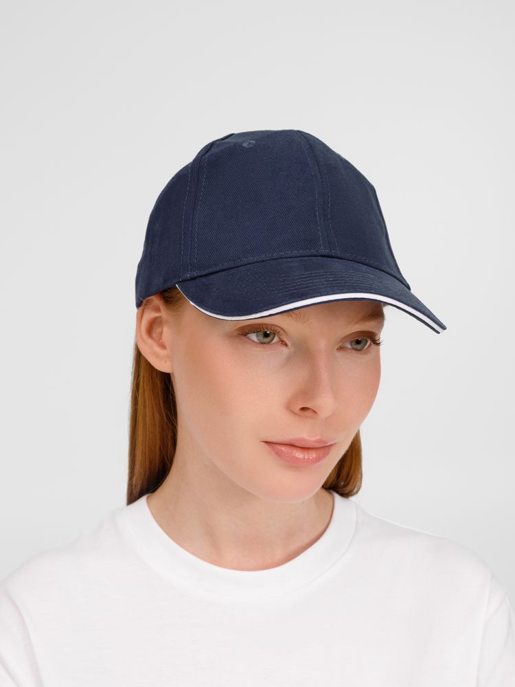 Бейсболка Buffalo, темно-синяя с белым / Миниатюра модельного (1000)