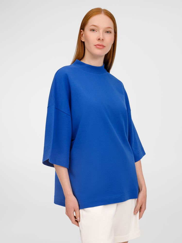 Футболка оверсайз унисекс T9, синяя / Миниатюра модельного (1000)