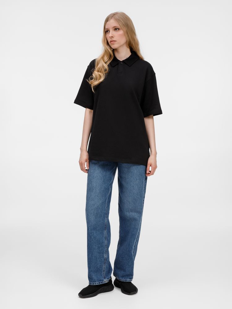 Рубашка поло унисекс Tiimi, черная / Миниатюра модельного (1000)