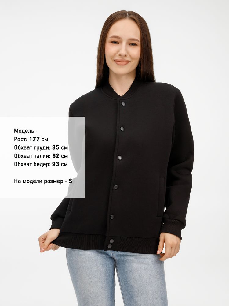 Бомбер унисекс AtmosWear, черный / Миниатюра модельного (1000)