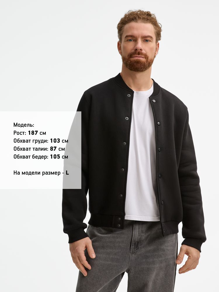 Бомбер унисекс AtmosWear, черный / Миниатюра модельного (1000)