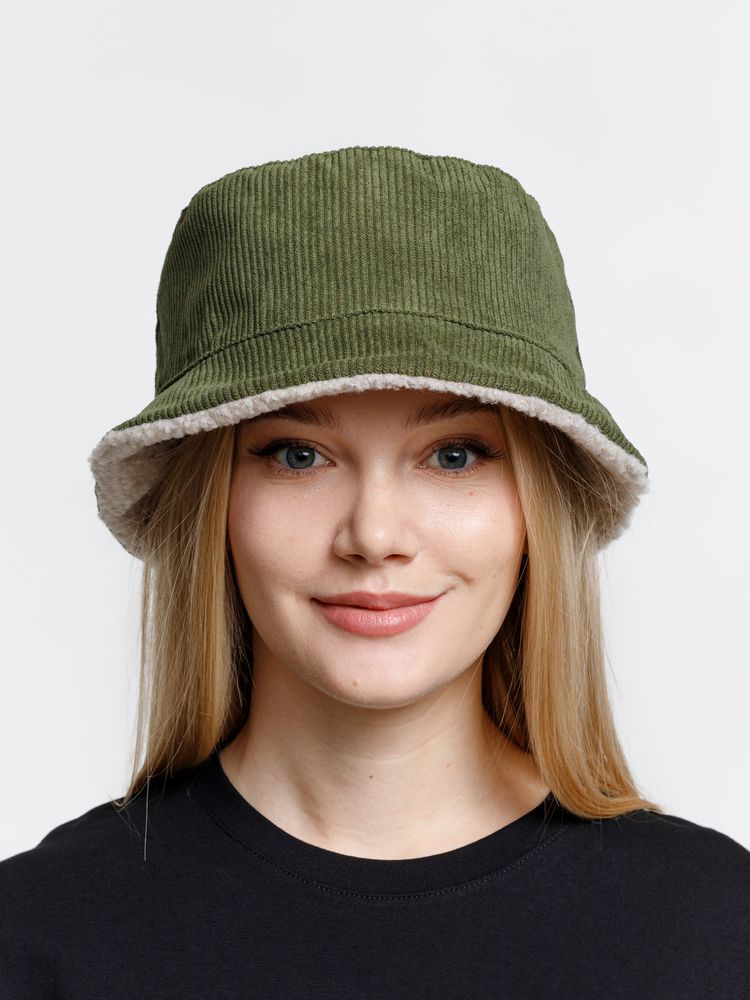 Панама Bucket двусторонняя, хаки с бежевым / Миниатюра модельного (1000)