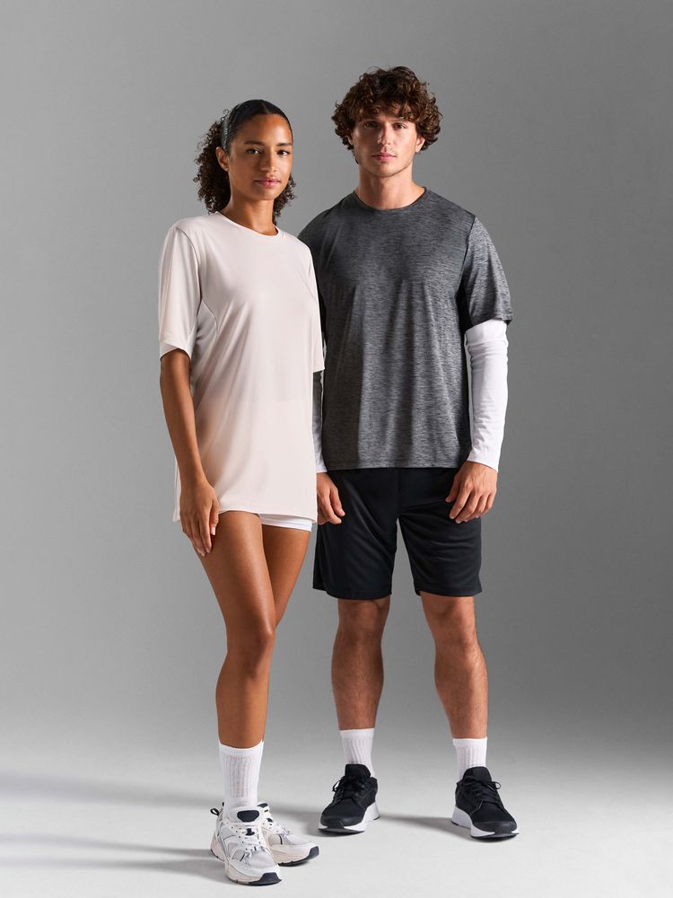 Футболка спортивная унисекс Storm, темно-синий меланж / Миниатюра модельного (1000)