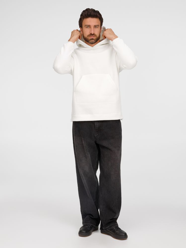 Худи унисекс оверсайз Easy Street, молочно-белое / Миниатюра модельного (1000)