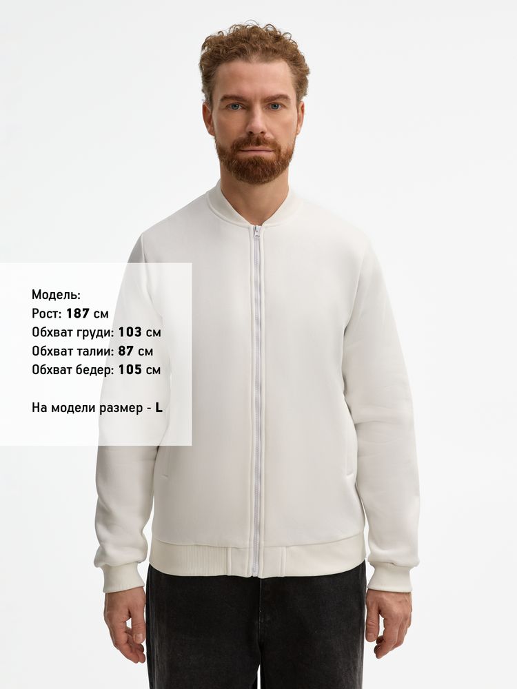 Бомбер унисекс Estado, молочно-белый / Миниатюра модельного (1000)