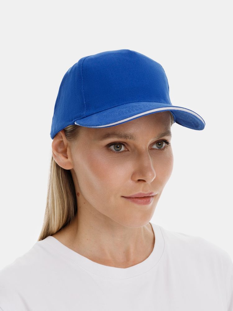 Бейсболка Long Beach, ярко-синяя с белым / Миниатюра модельного (1000)