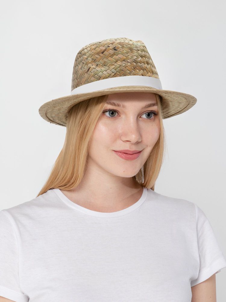 Шляпа Daydream, бежевая с белой лентой / Миниатюра модельного (1000)