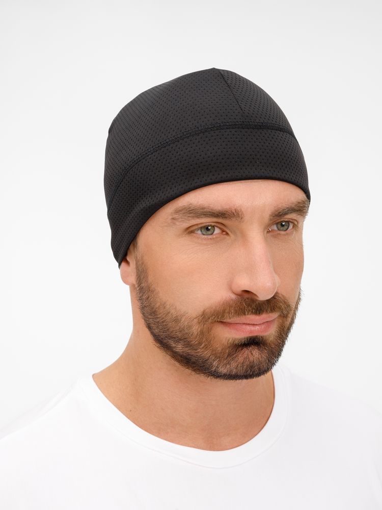 Шапка спортивная GoHead, черная / Миниатюра модельного (1000)