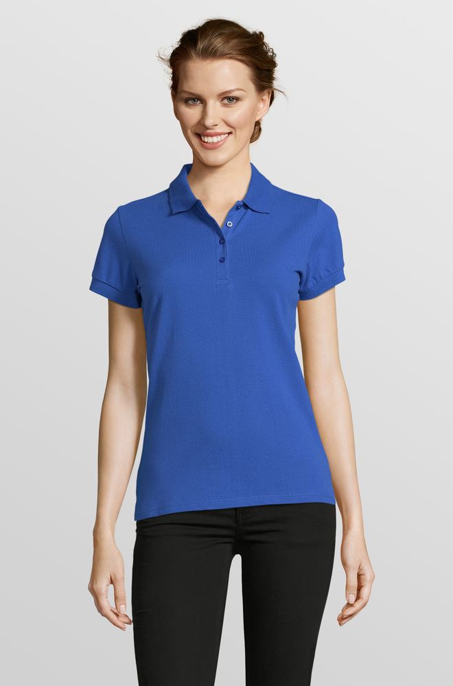 Рубашка поло женская People 210, ярко-синяя (royal) / Миниатюра модельного (1000)