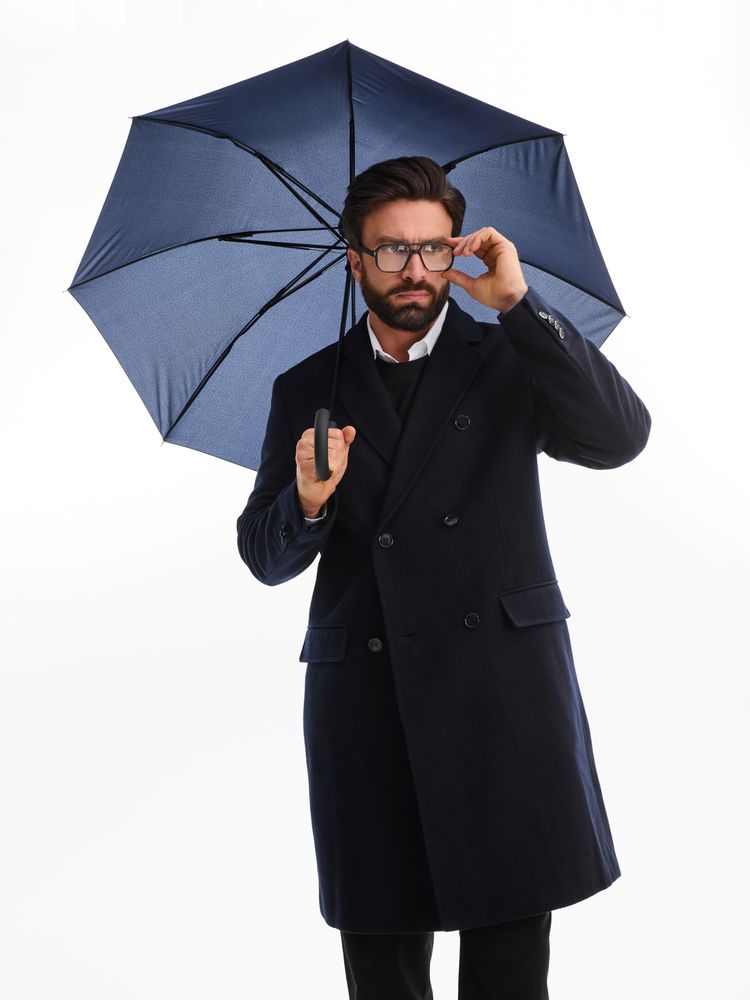 Зонт-трость Wind, синий / Миниатюра модельного (1000)