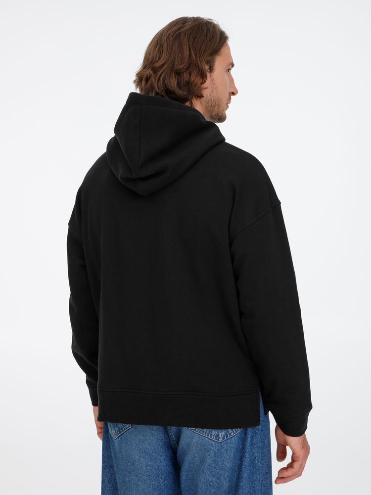 Худи оверсайз унисекс Tolla, черное / Миниатюра модельного (1000)