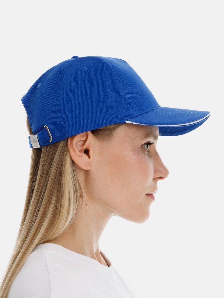 Бейсболка Long Beach, ярко-синяя с белым / Миниатюра модельного (1000)