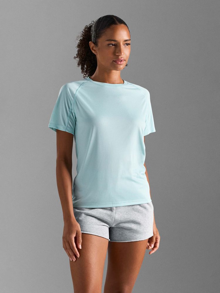 Футболка спортивная женская Vortex Women, темно-синяя с ярко-синим / Миниатюра модельного (1000)