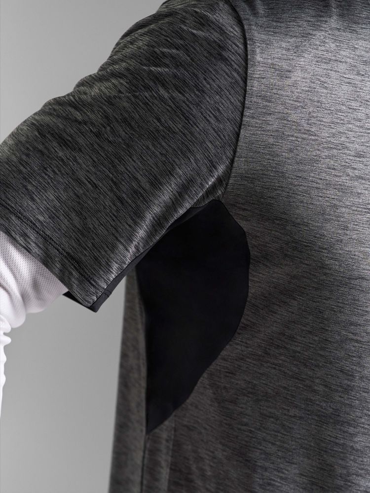 Футболка спортивная унисекс Storm, темно-синий меланж / Миниатюра модельного (1000)