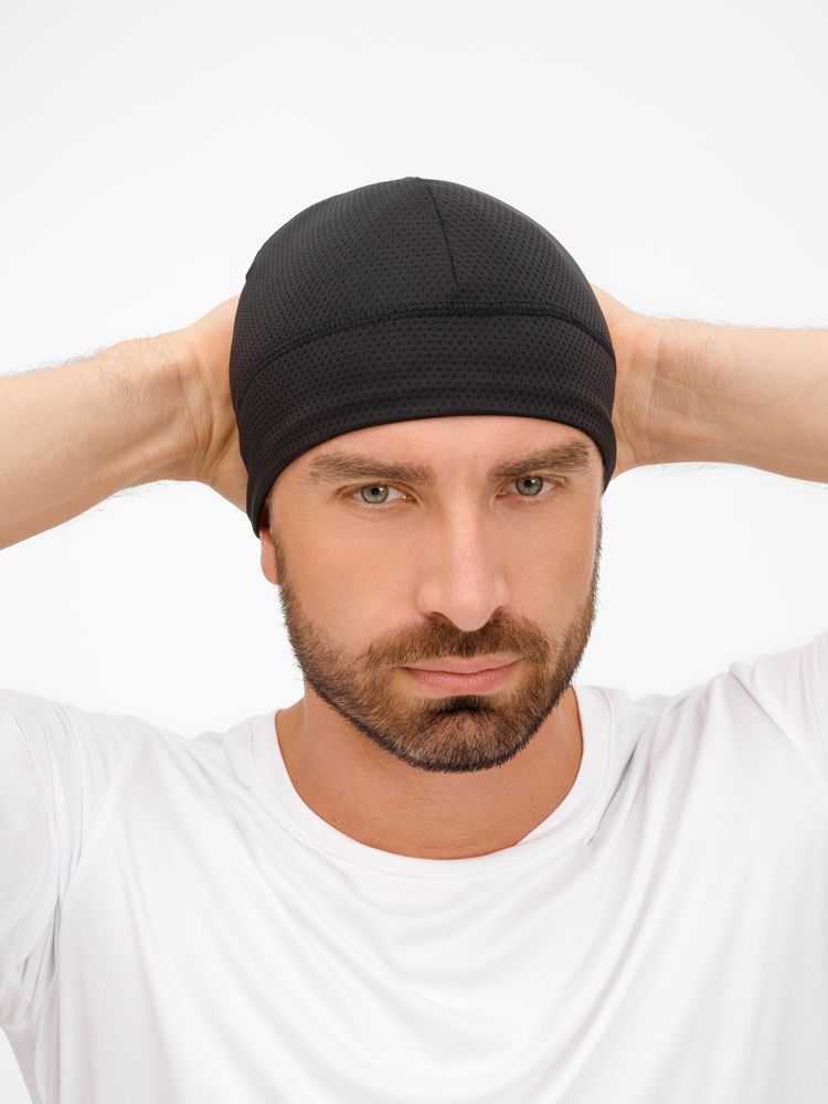 Шапка спортивная GoHead, черная / Миниатюра модельного (1000)