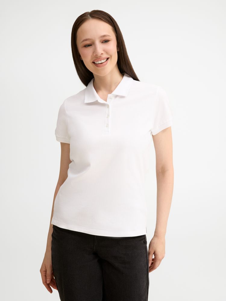 Рубашка поло женская People 210, белая / Миниатюра модельного (1000)