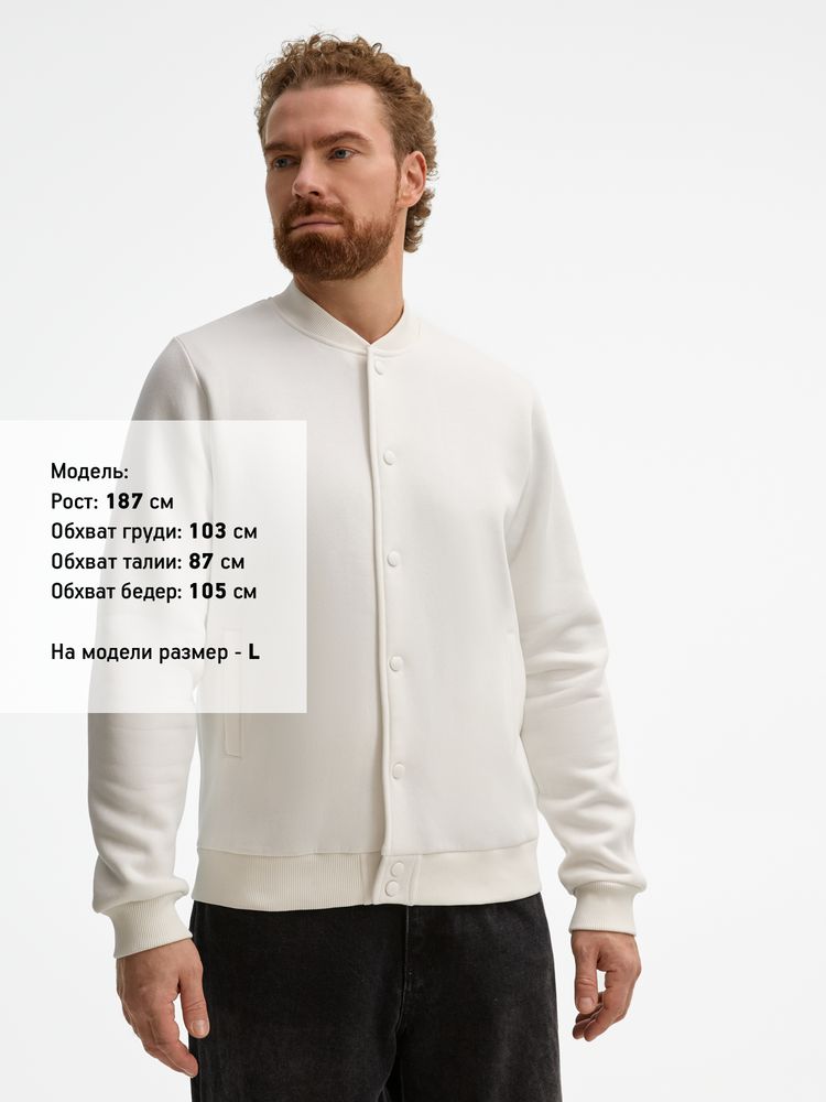 Бомбер унисекс AtmosWear, молочно-белый / Миниатюра модельного (1000)