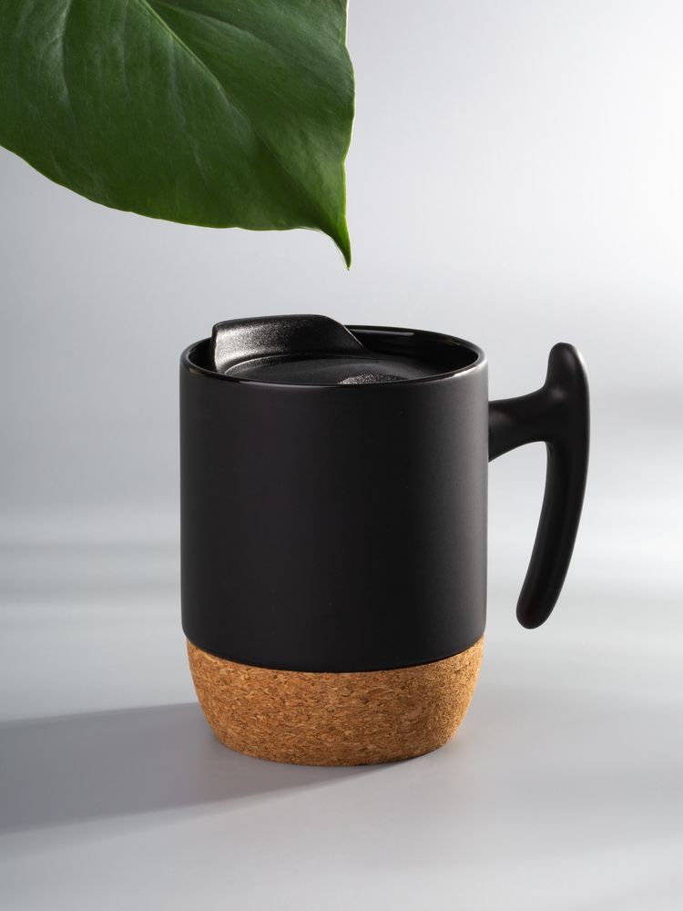 Кружка Corky Grip, черная / Миниатюра имиджевого (1000)