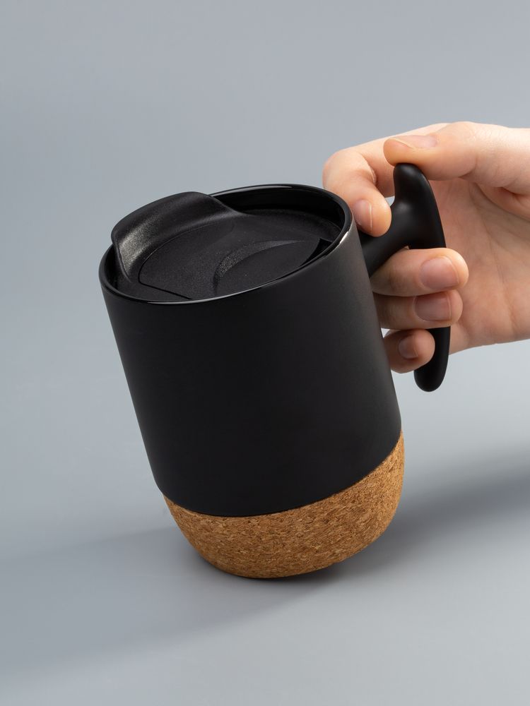 Кружка Corky Grip, черная / Миниатюра имиджевого (1000)