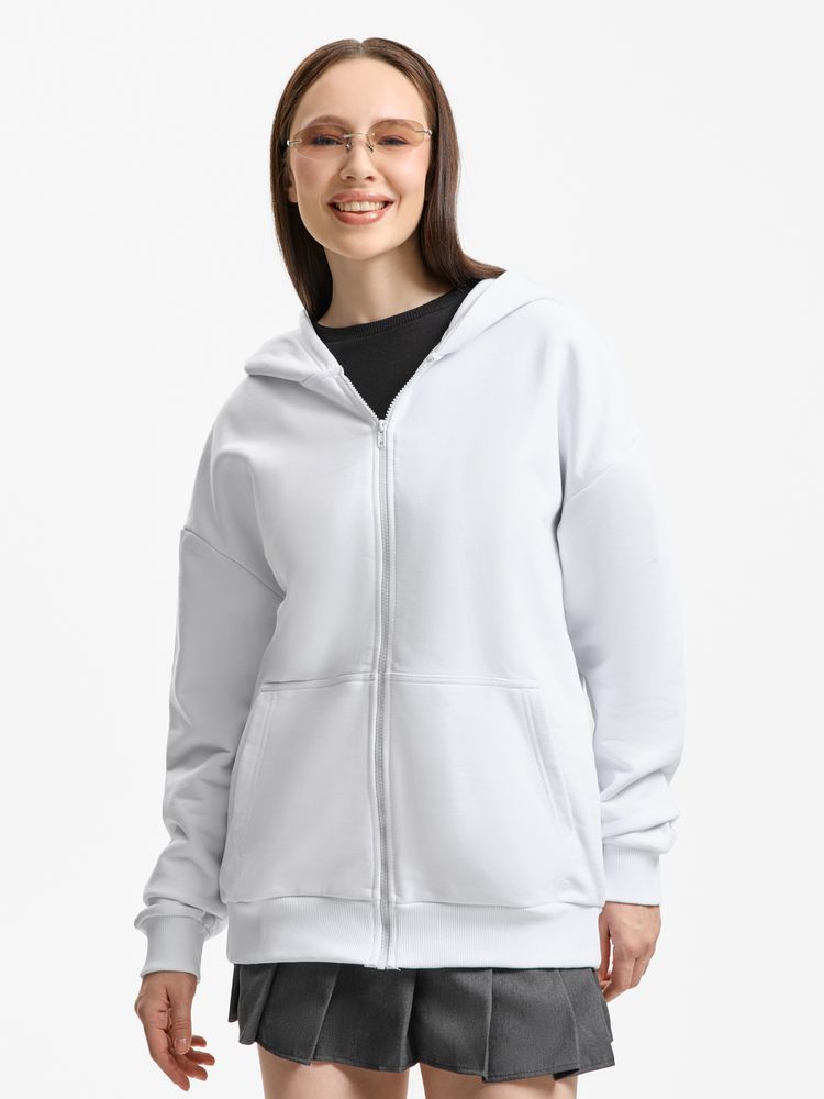 Толстовка унисекс оверсайз Sartoro, белая / Миниатюра модельного (1000)