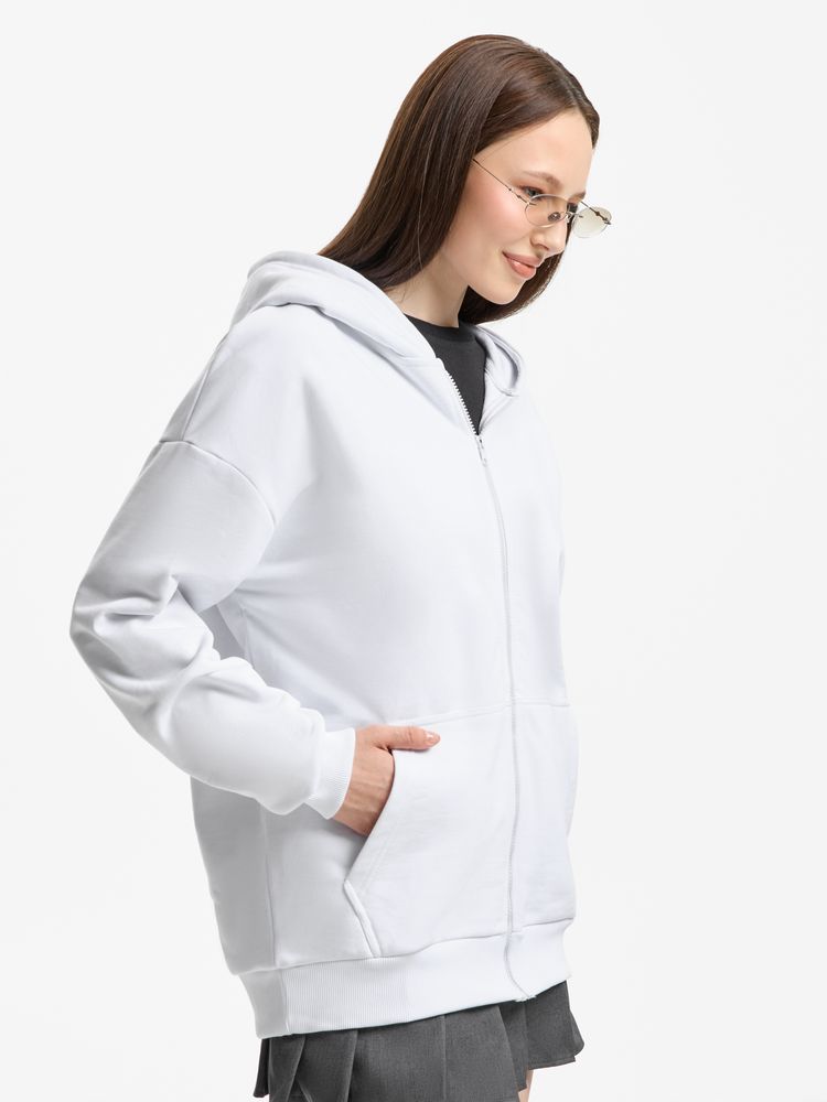 Толстовка унисекс оверсайз Sartoro, белая / Миниатюра модельного (1000)