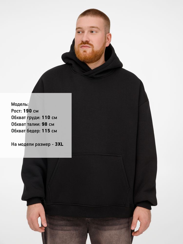 Худи Kulonga Oversize, черное / Миниатюра модельного (1000)