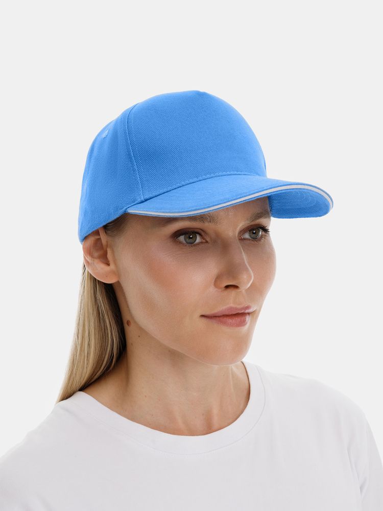 Бейсболка Classic 2.0, синяя с белым кантом / Миниатюра модельного (1000)