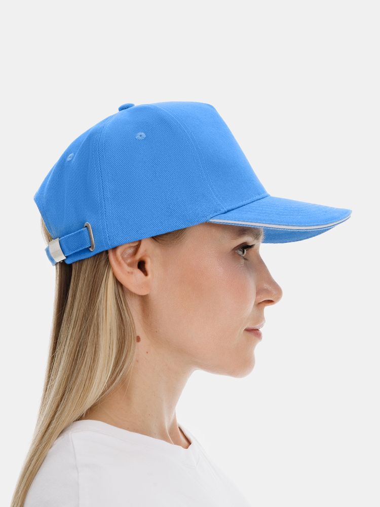 Бейсболка Classic 2.0, синяя с белым кантом / Миниатюра модельного (1000)