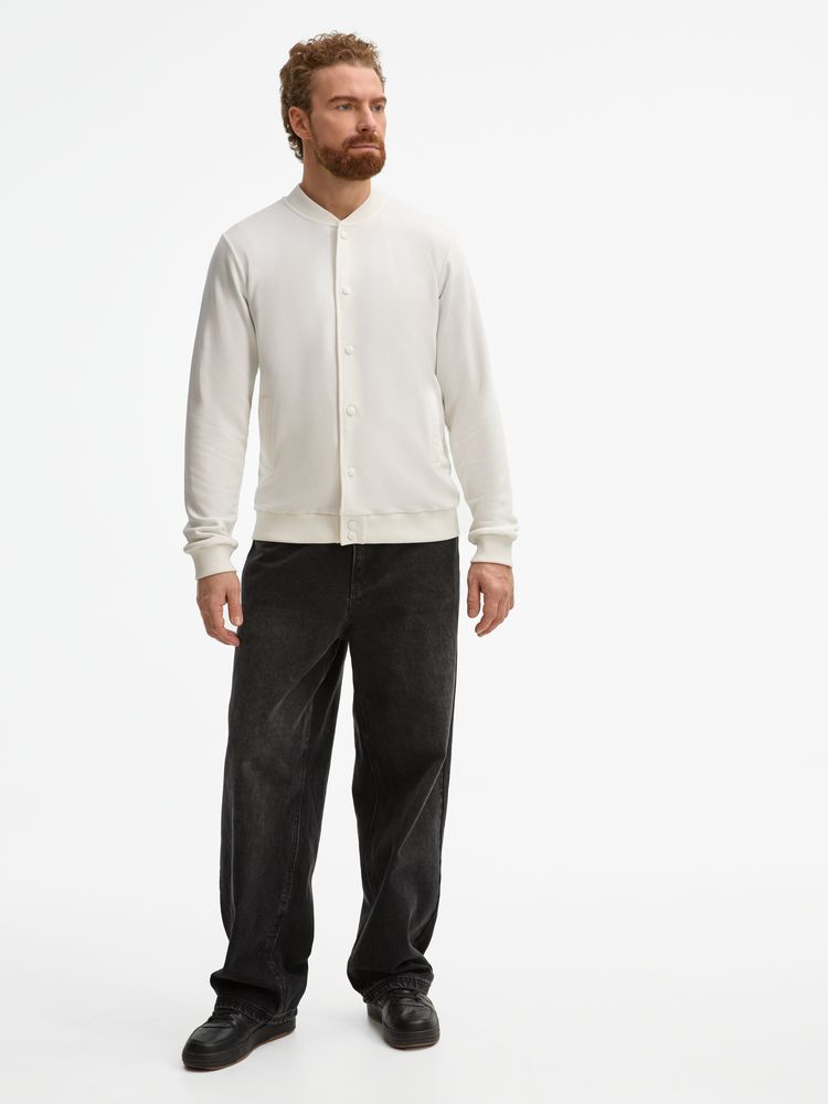 Бомбер унисекс Nuppu, молочно-белый / Миниатюра модельного (1000)