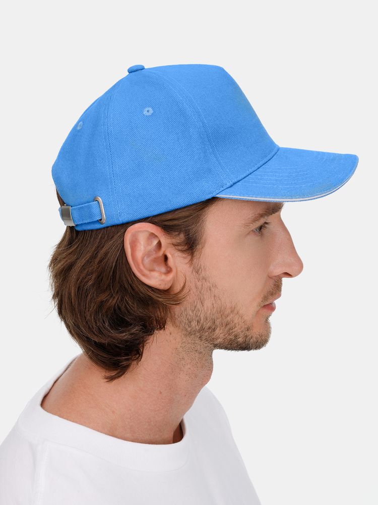 Бейсболка Classic 2.0, синяя с белым кантом / Миниатюра модельного (1000)