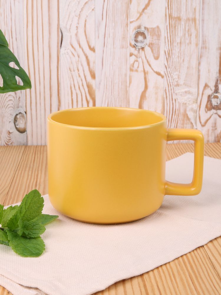 Чашка Jumbo в коробке матовая, желтая / Миниатюра имиджевого (1000)