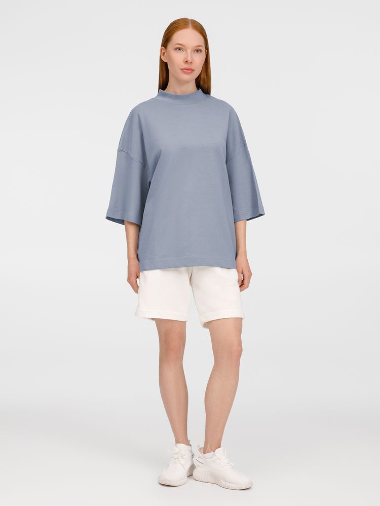 Футболка оверсайз унисекс T9, серая / Миниатюра модельного (1000)