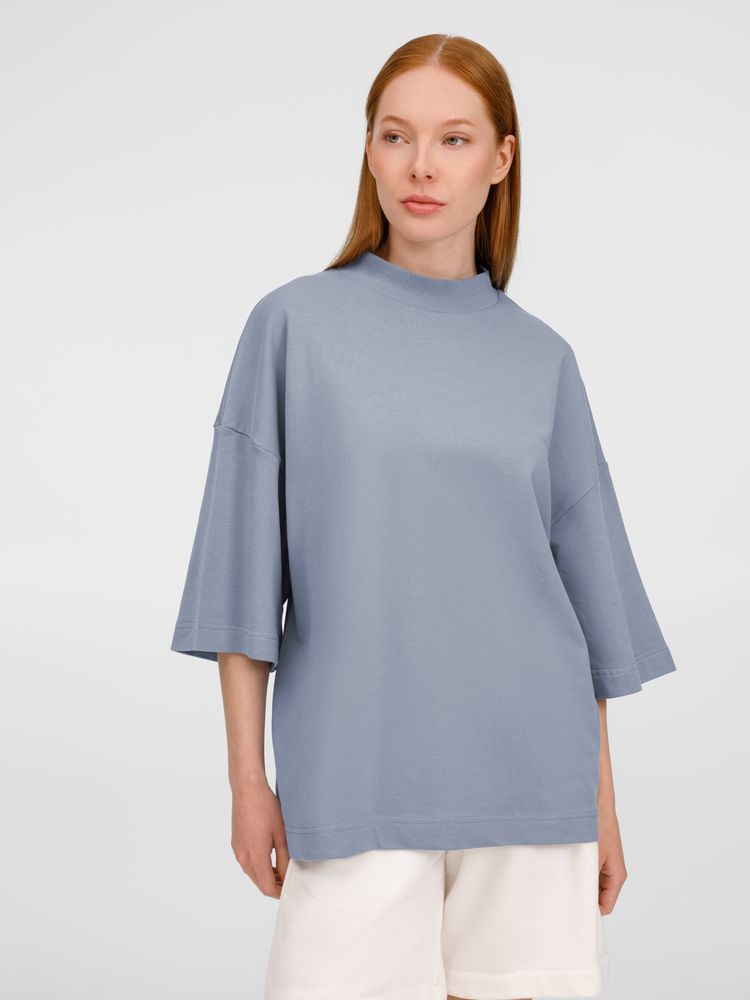 Футболка оверсайз унисекс T9, серая / Миниатюра модельного (1000)