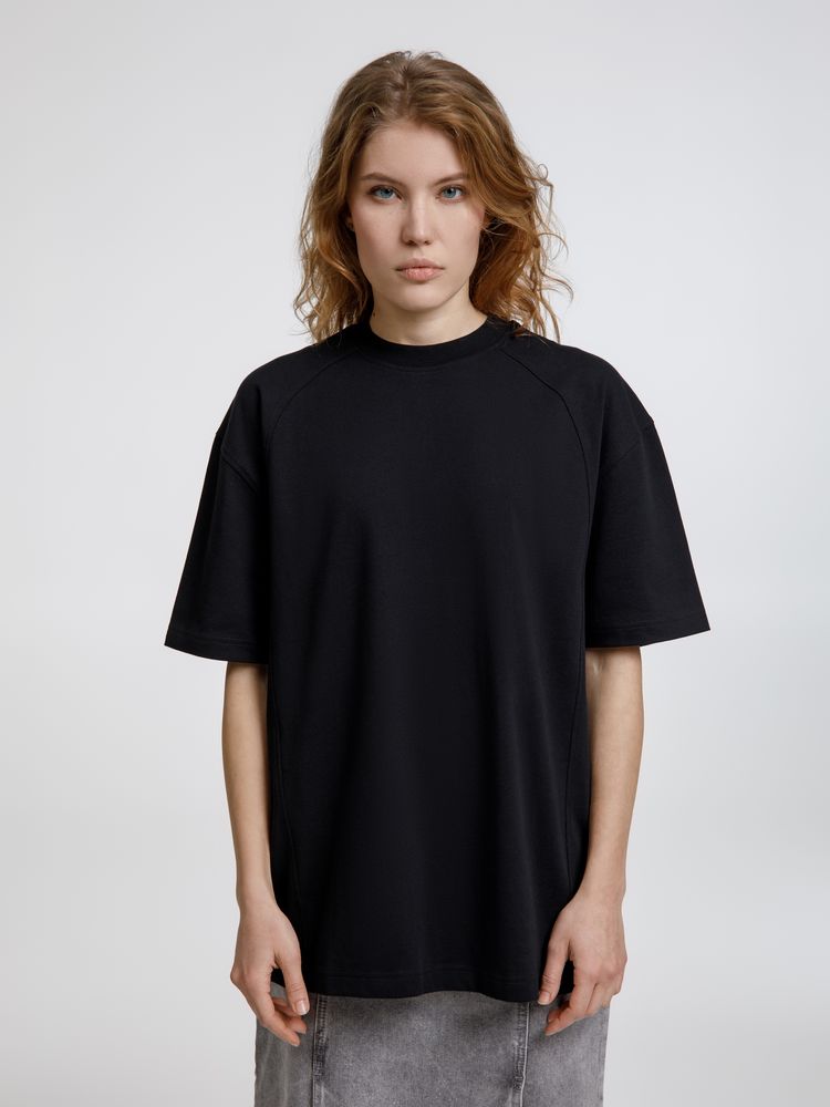 Футболка оверсайз унисекс Sideline, черная / Миниатюра WWW (1000)