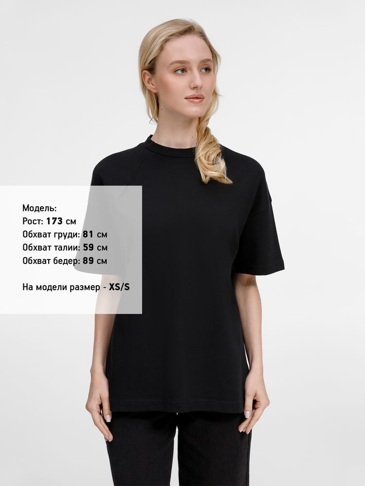 Футболка оверсайз унисекс Sinkopa, черная / Миниатюра модельного (1000)
